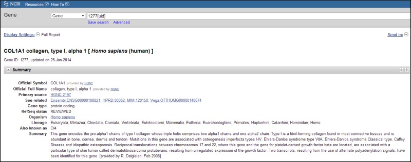 Figure 5. . Representative Title and Summary sections of a Full Report.