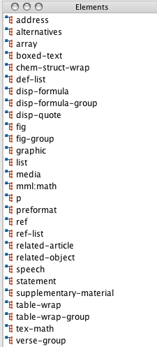 Fig. 2. What an Editor Sees for Possibilities (inside a Reference List).