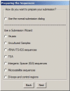 Figure 1. . Preparing the Sequences dialog for selecting a Sequin Wizard.