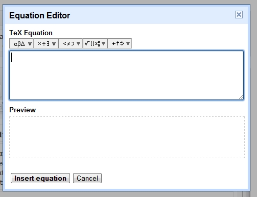 Fig. 13. Inserting an equation.