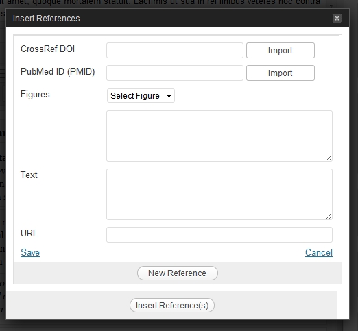 Fig. 15. Create a new reference.