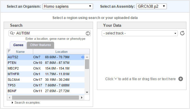 Results table with highlighted row