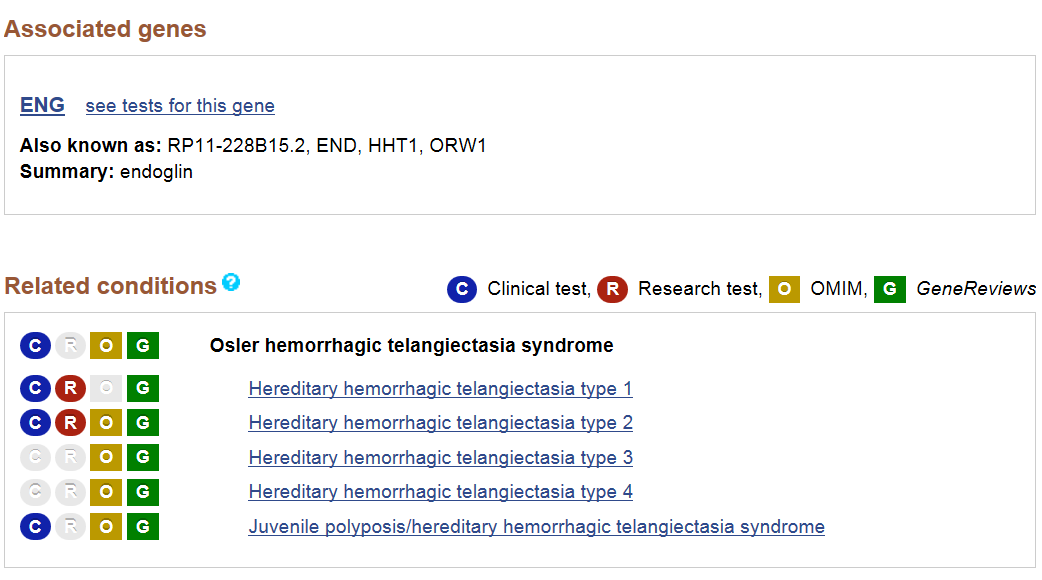 Osler hierarchy in disease item page