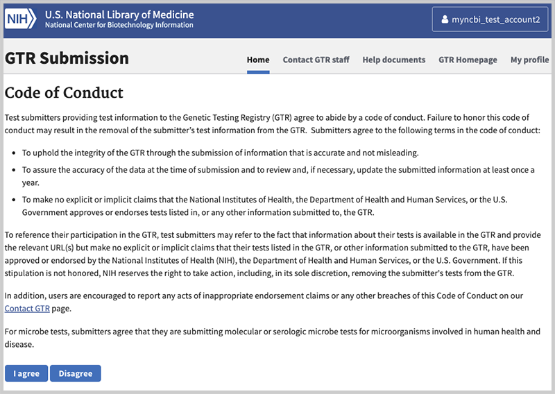 Registering agreement with the GTR code of conduct