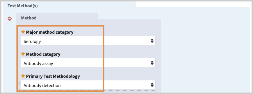 Select the major method category, method category and primary methodology