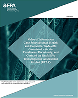 Cover of Value of Information Case Study on the Human Health and Economic Trade-offs Associated with the Timeliness, Uncertainty, and Costs of the Draft EPA Transcriptomic Assessment Product (ETAP)