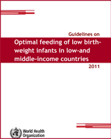 Cover of Guidelines on Optimal Feeding of Low Birth-Weight Infants in Low- and Middle-Income Countries