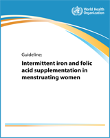 Cover of Guideline: Intermittent Iron Supplementation in Preschool and School-Age Children